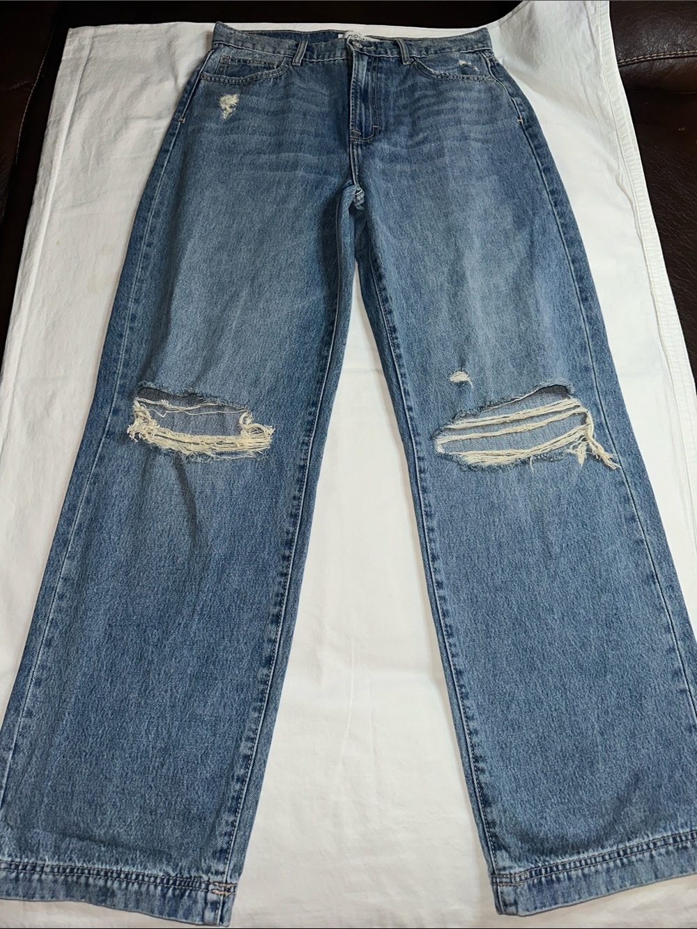 Hidden Ripped Non Stretchable Jeans Size 28